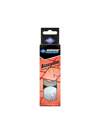 DONIC SCHILDKRÖT | Pallina da ping pong a 3 stelle Avantgarde Poly 40+, 3 pz. ARANCIONE | weiss